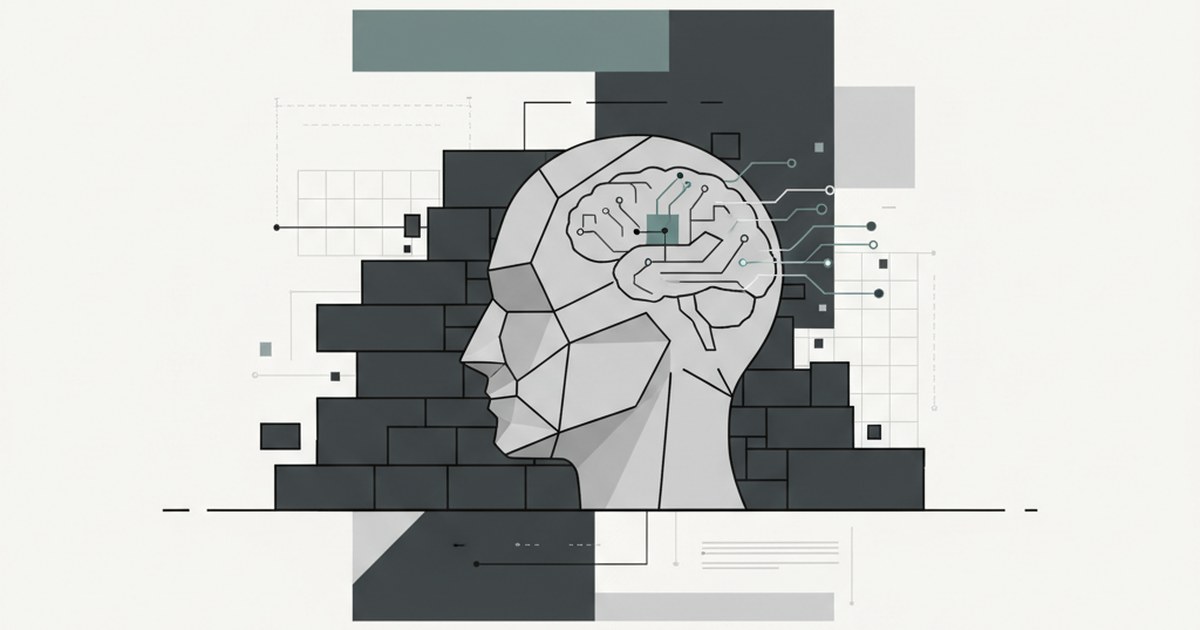 Editorial illustration for: **Overcoming the Human Barriers to AI in the Enterprise**