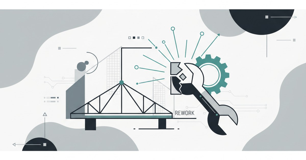 Editorial illustration for: **The Procurement Role in Preventing Construction Rework**